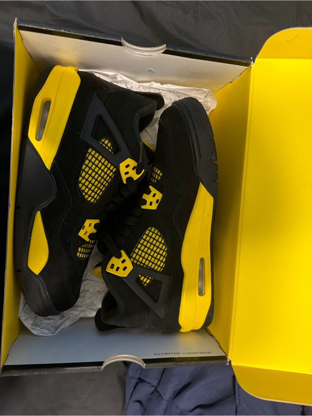 Jordan Kids Black and Yellow Retro Sneakers